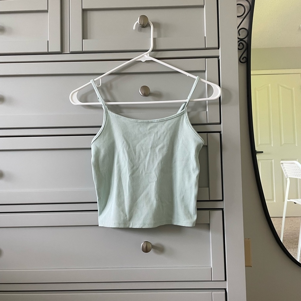 american eagle mint green tank top